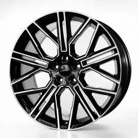 Чёрный глянцевый с полированной лицевой частью, Чёрный