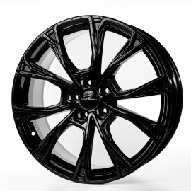 Чёрный глянцевый с полированной лицевой частью, Чёрный